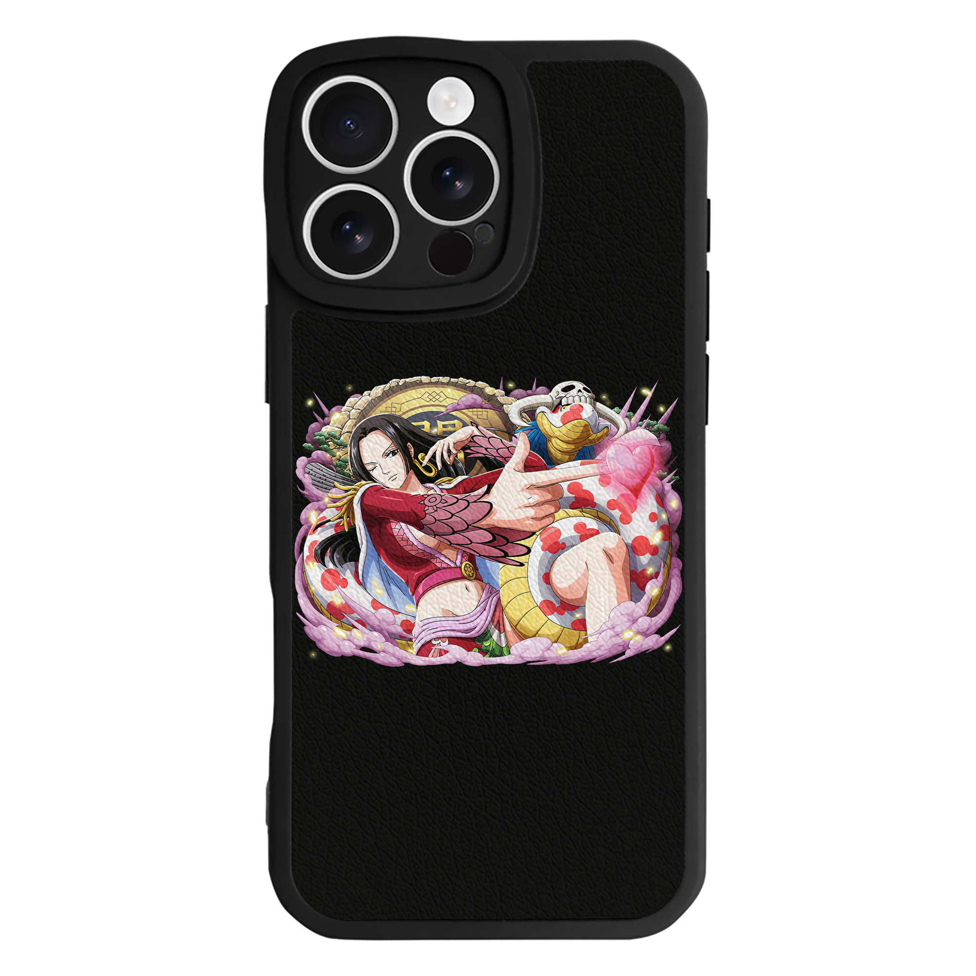 （画像用） ワンピース ボア・ハンコック ONE PIECE Boa·Hancock 【iPhone 16シリーズ対応】シリコンスマホケース（レザー調） 材質：シリコン